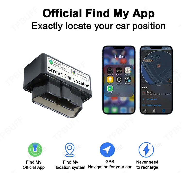  Google Find My Car OBD pour iPhone, Android et IOS, compatible avec tous les localisateurs OBD de voiture, traceur, anti-perte, app gratuite, Fin