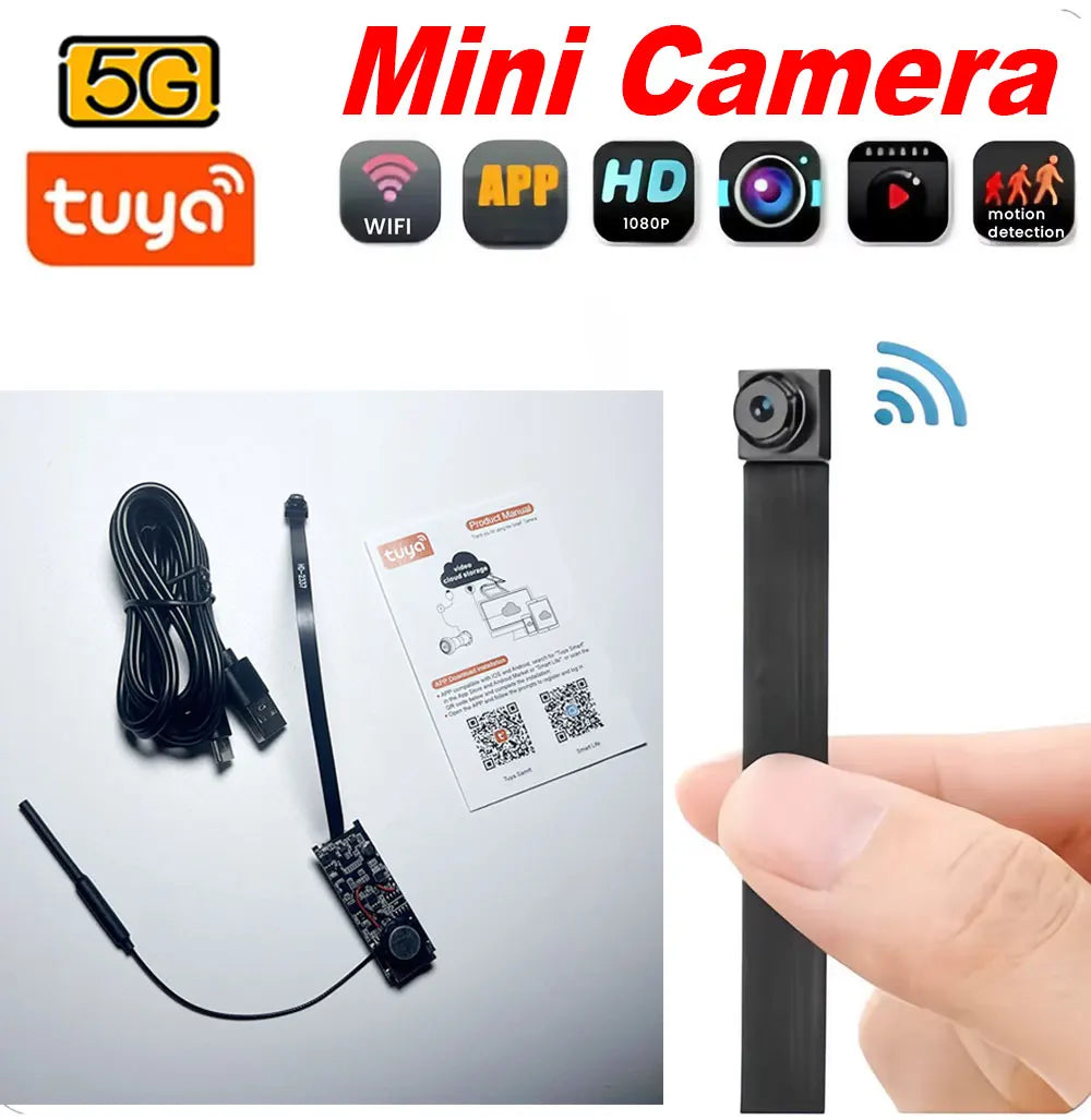 Caméra PCB Tuya Mini wifi Grand angle 2,1 mm 3MP intérieur Onvif audio intégré, emplacement carte TF, IPC, sécurité intelligente TUYA APP Cam