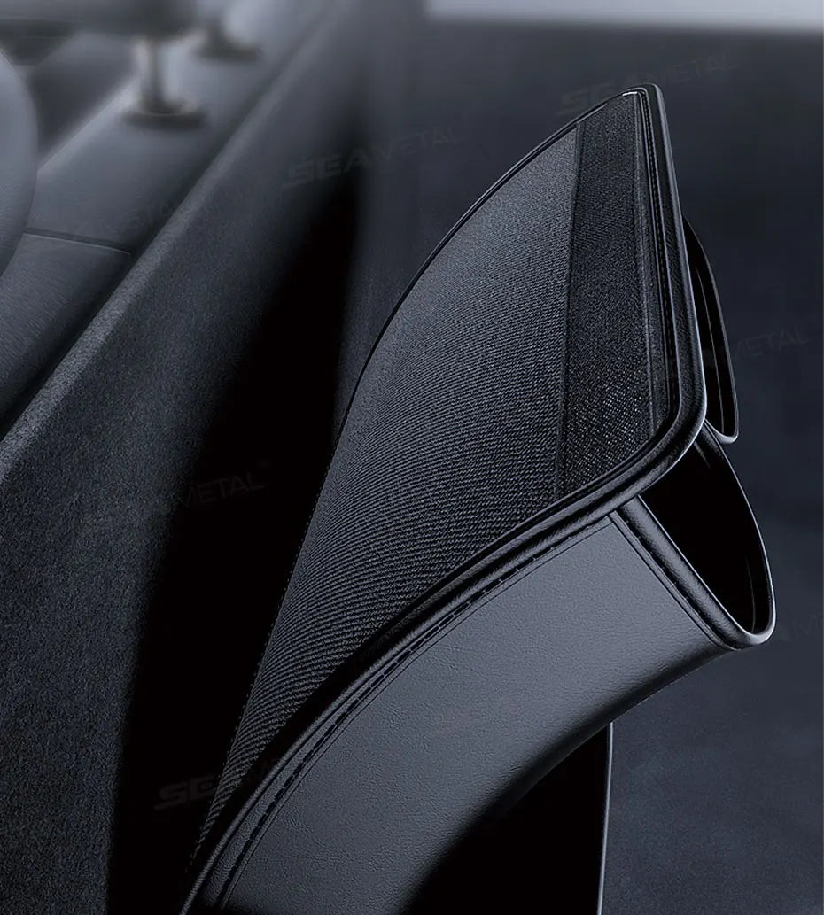 SEAMETAL Car Trunk Organizer Hanging Backseat Storage Bag Hook and Loop Fastener Leatherette Storage Pocket for SUV/MPV/Truck