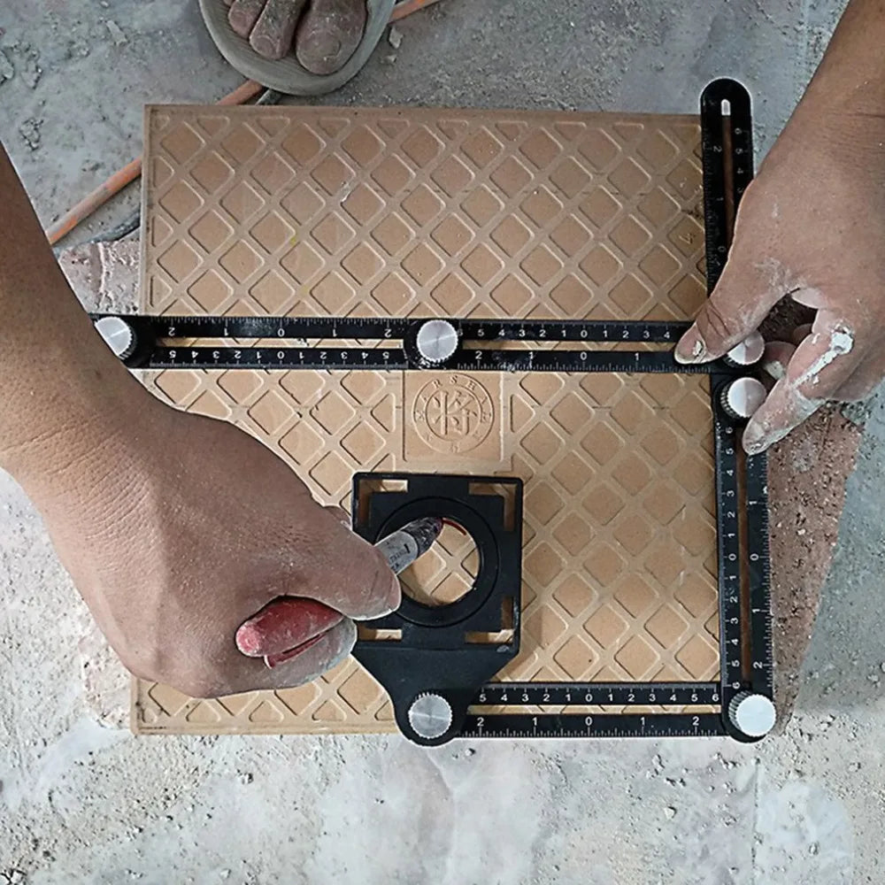 Aluminium Multi-Angle Folding Layout Ruler