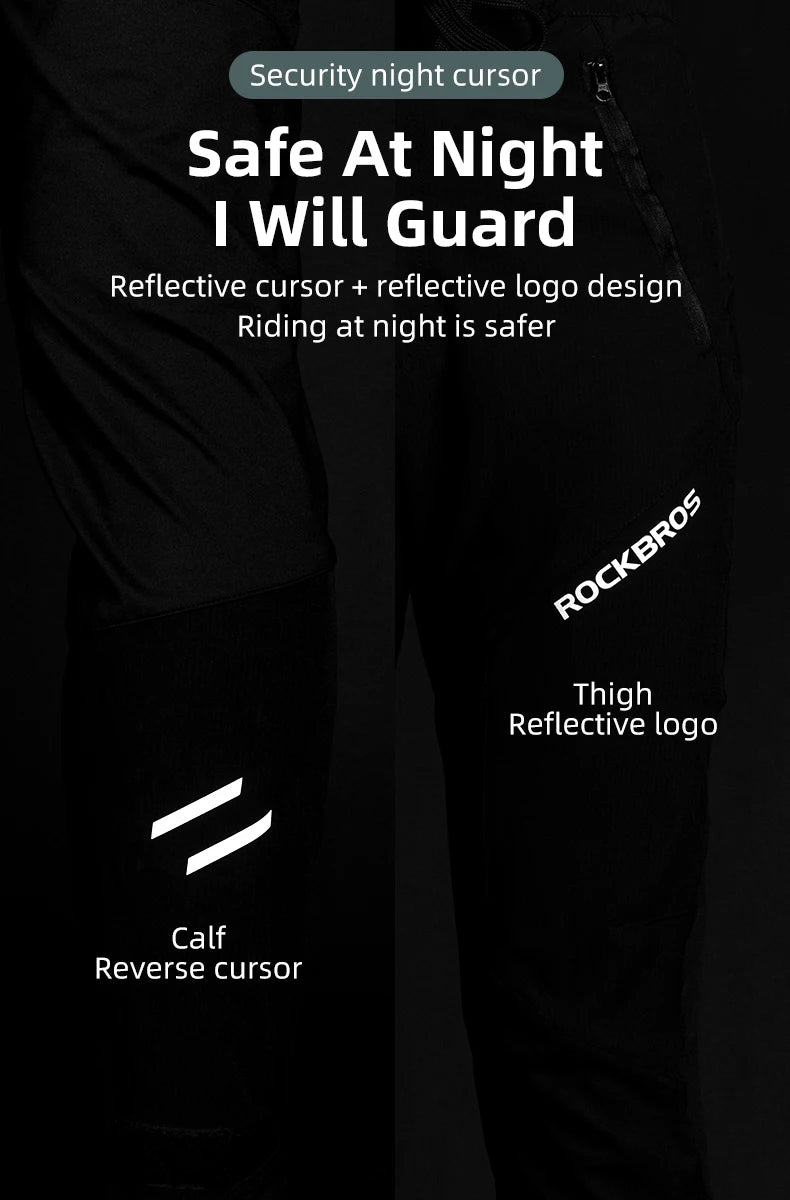 Men’s Cycling Pants with Elastic Waist and Stretch Fit