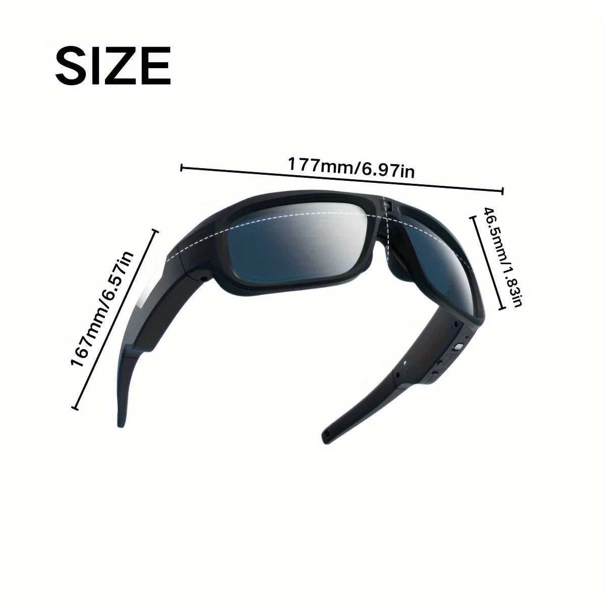 4K Video Glasses with 2-Hour Recording for Riding and Outdoor Use