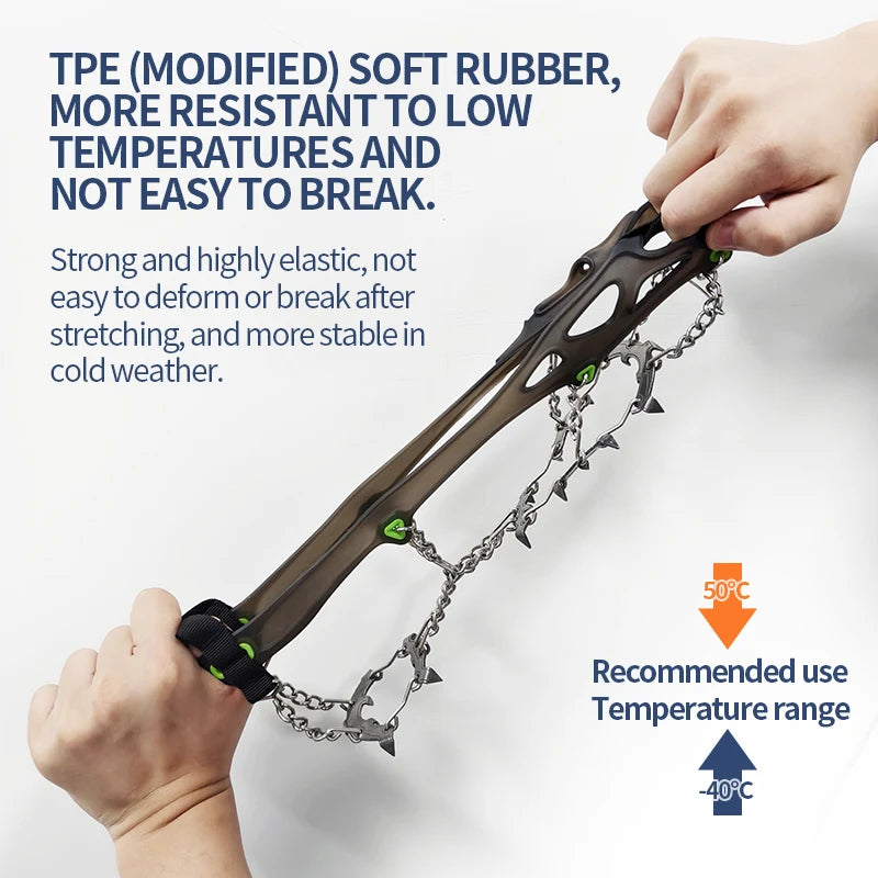 22-Tooth Ice Gripper Crampons for Hiking and Snow Walking