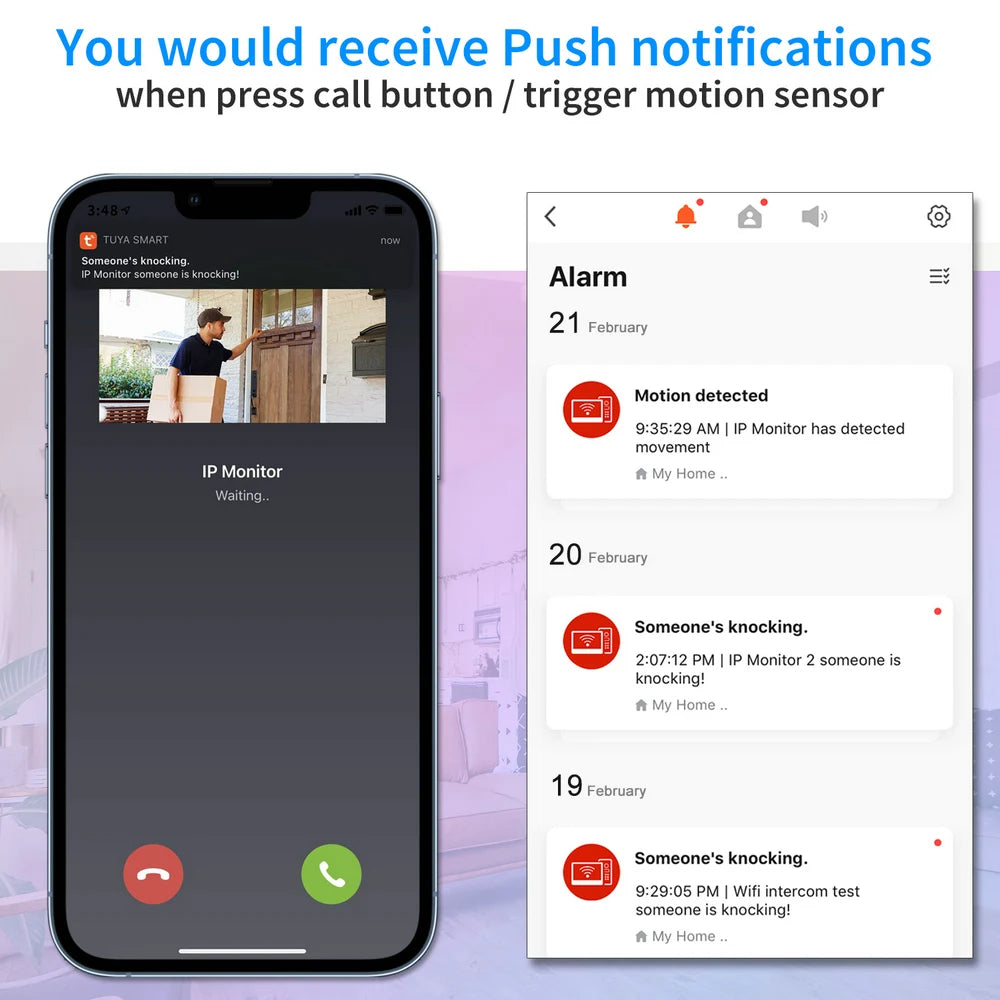 Karmen Video Doorbell Intercom 1080P Wide-Angle Touch Screen