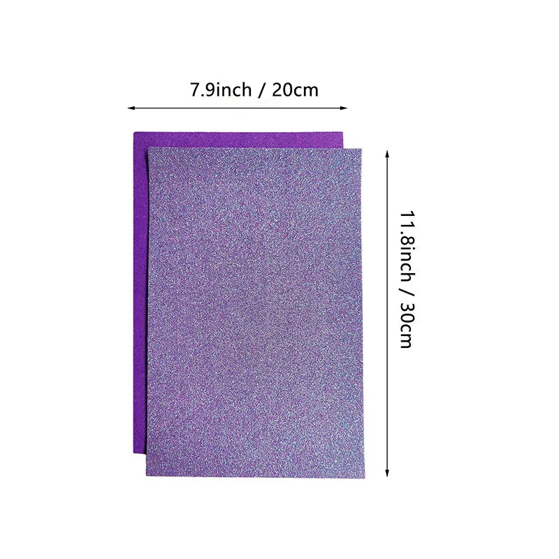 أوراق Felt فنية لامعة — قطعتان، 20 × 30 سم