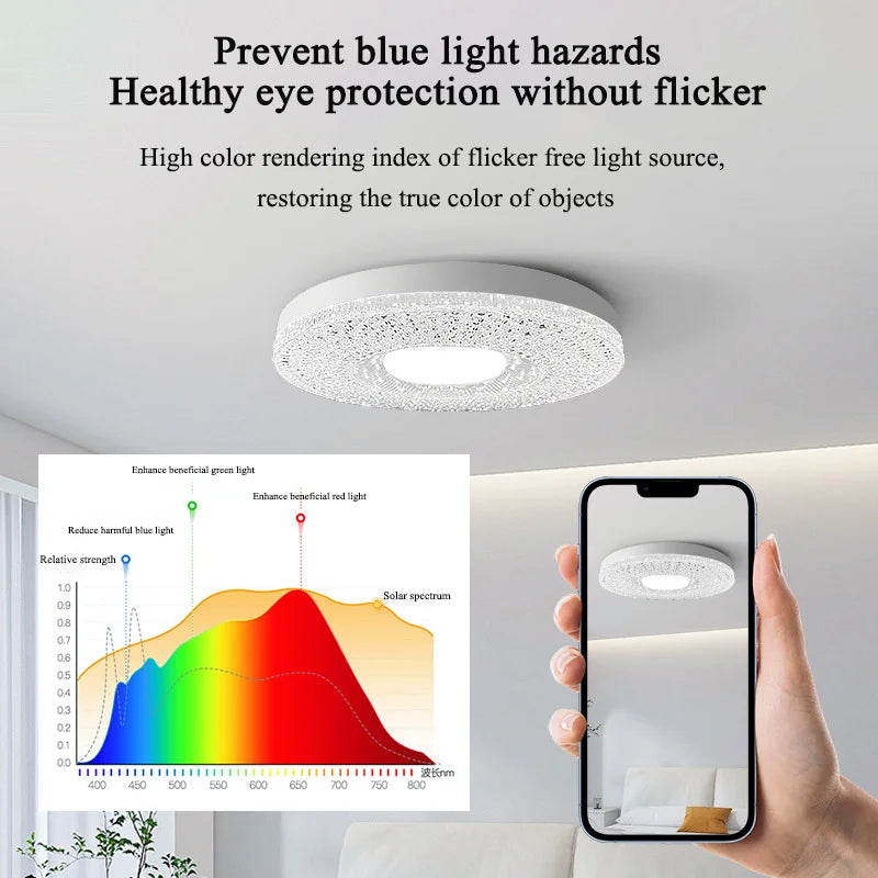 E27 LED-taklampe med skjerm med krystalleffekt