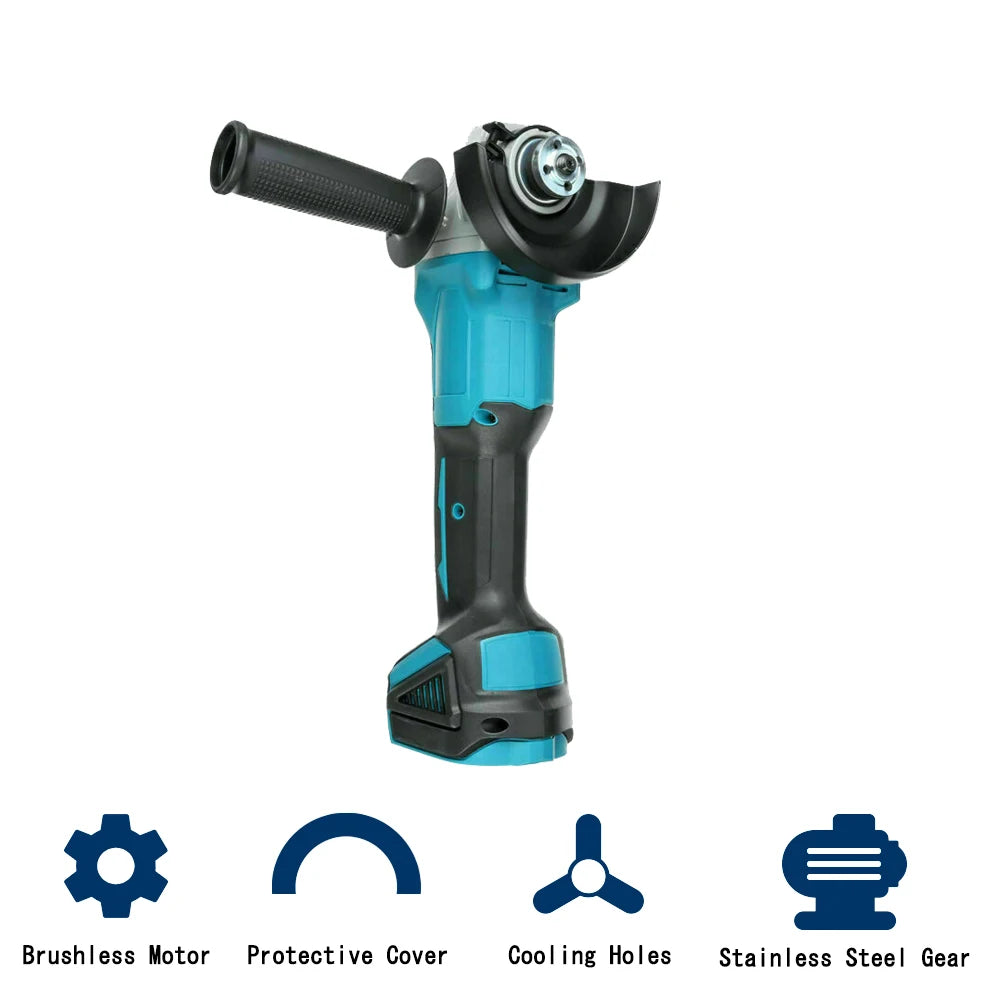 125mm Brushless Electric Angle Grinder and Impact Wrench Combo Kit
