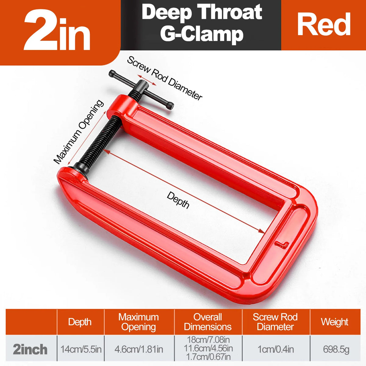 Deep-Reach C-Clamp - Size Options