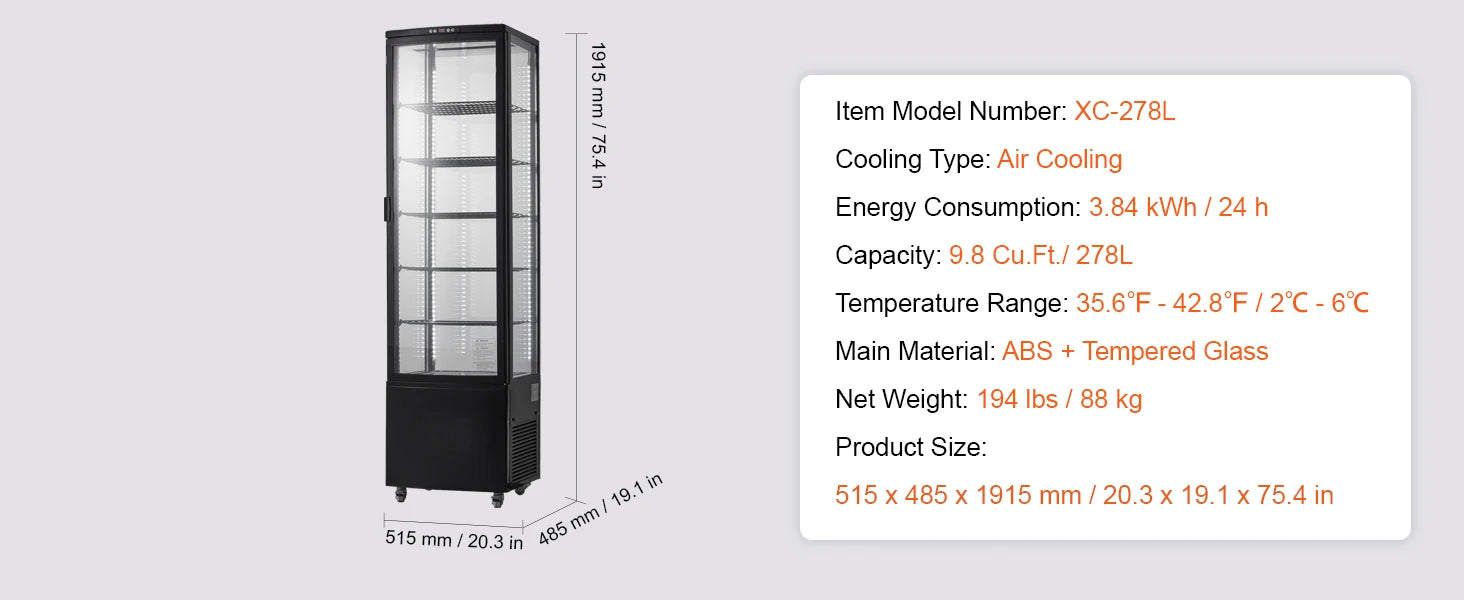 Refrigerated Display Case for Bakery