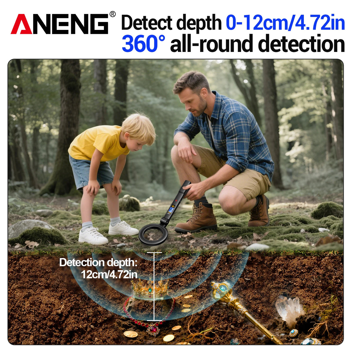 DM3005B Handheld Metal Detector with LCD