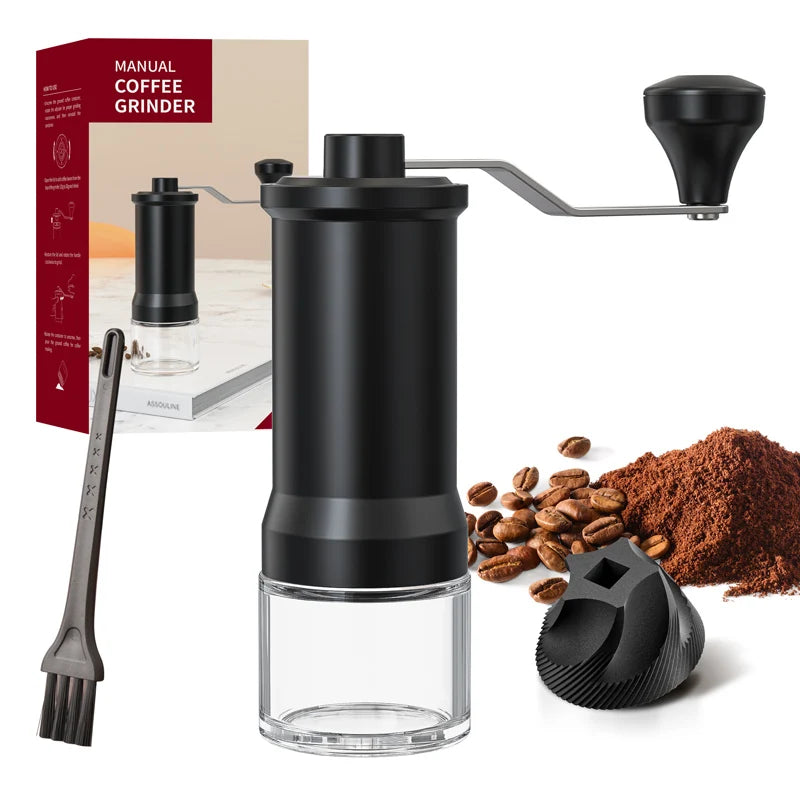 Moinho de café manual com mós de cerâmica ajustáveis