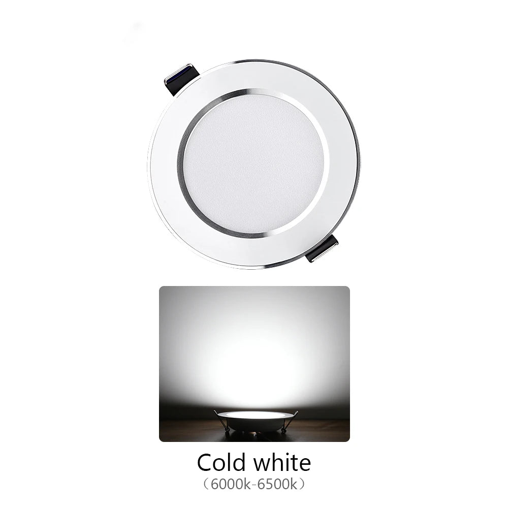 Recessed LED Downlight, White and Three-Colour Options