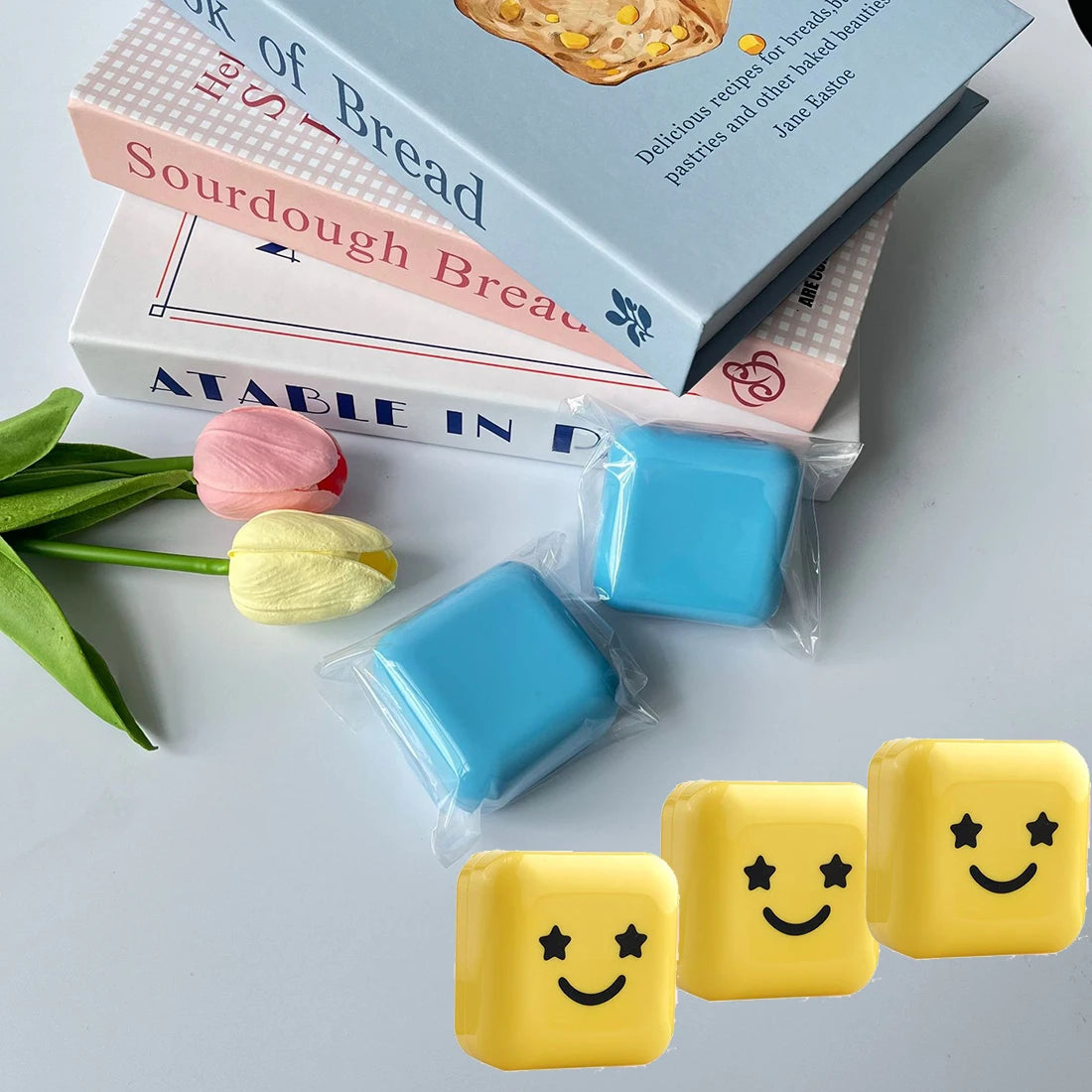 Blue & Yellow Stars Hydrocolloid Acne Patches with Mirror Storage Box