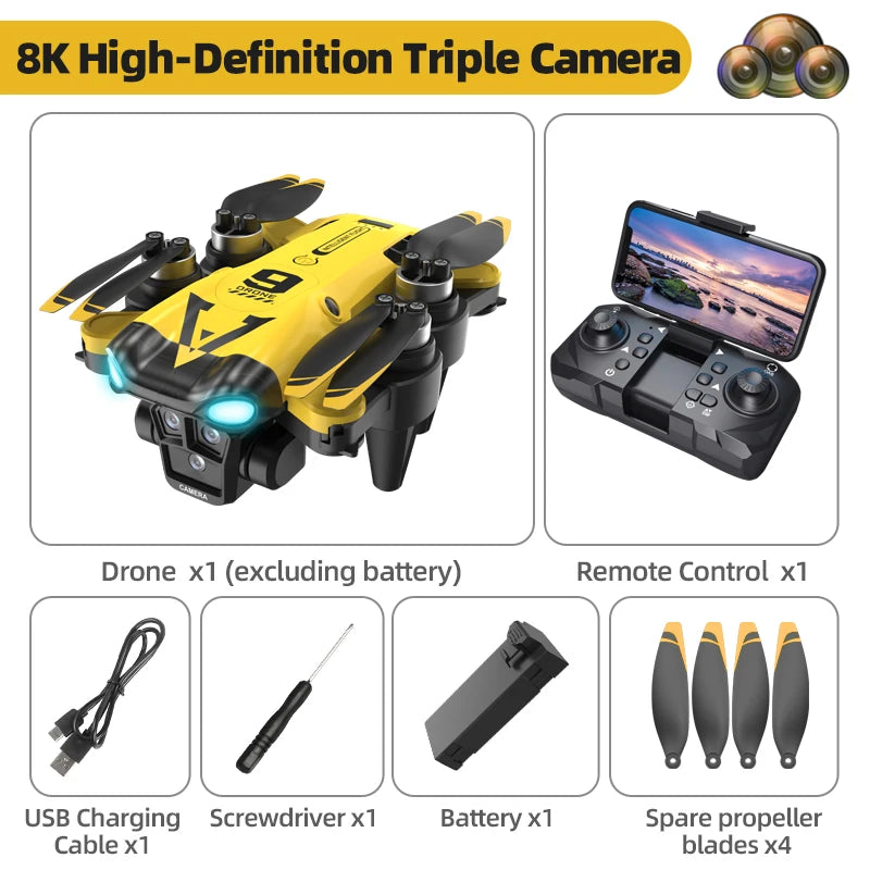 Zlagljiv RC dron z dvema HD kamerama in WiFi FPV