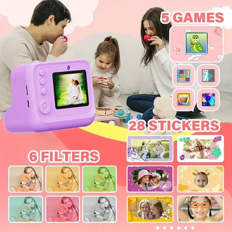 Kids Thermal Instant-Print Camera - Colour Options