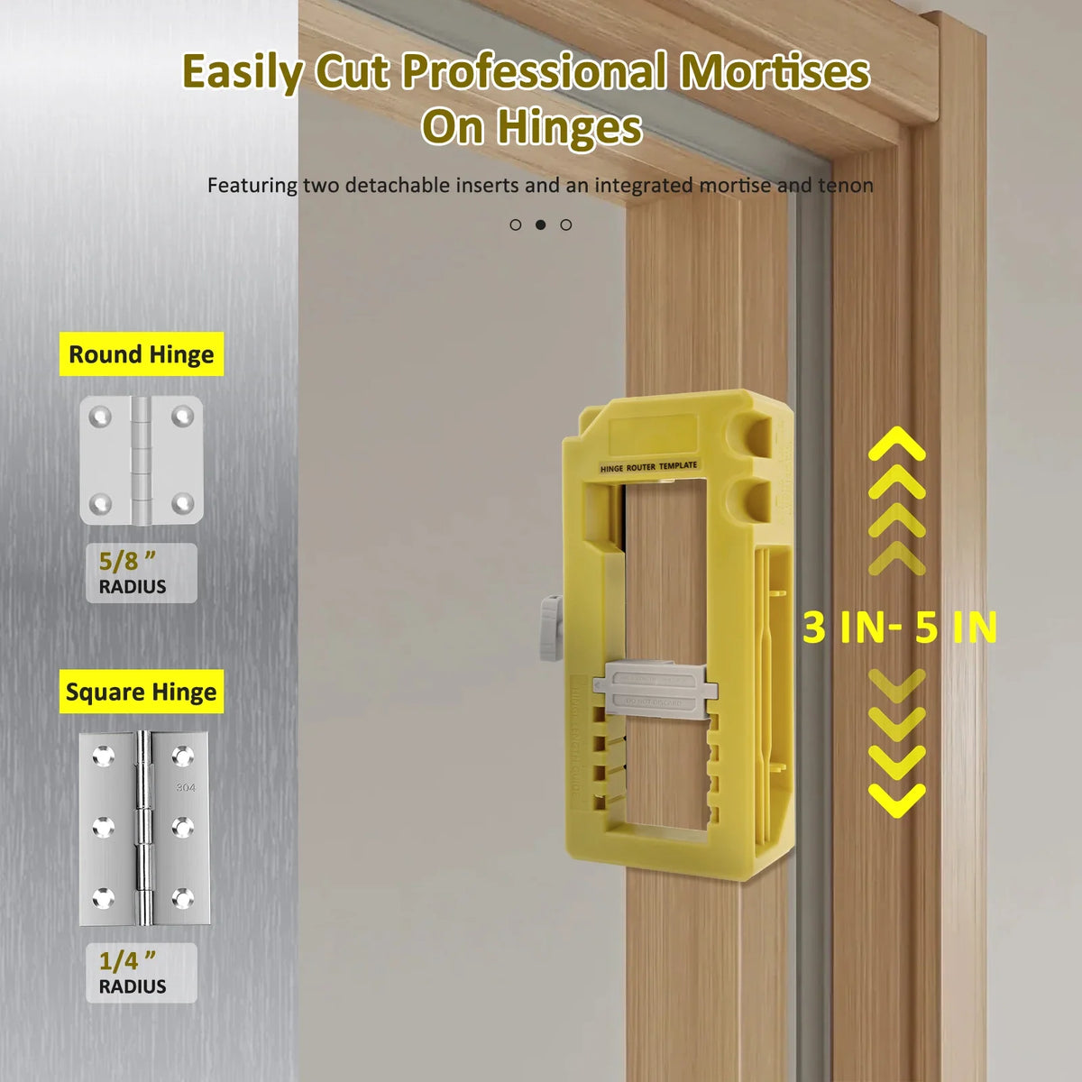 Dørhengel Mortise Router Jig Kit