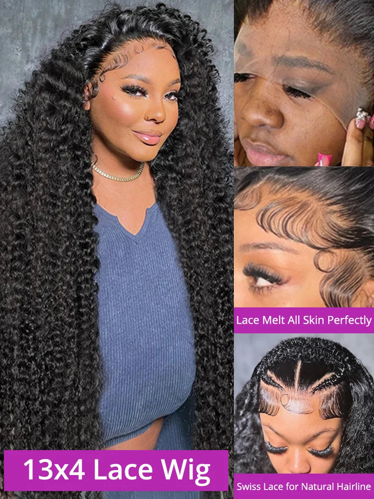 High Density Deep Wave Lace Front Human Hair Wig