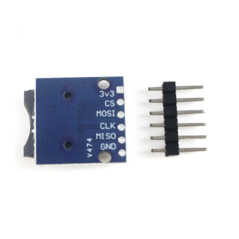 Module lecteur de carte MicroSD avec interface SPI et broches non soudées