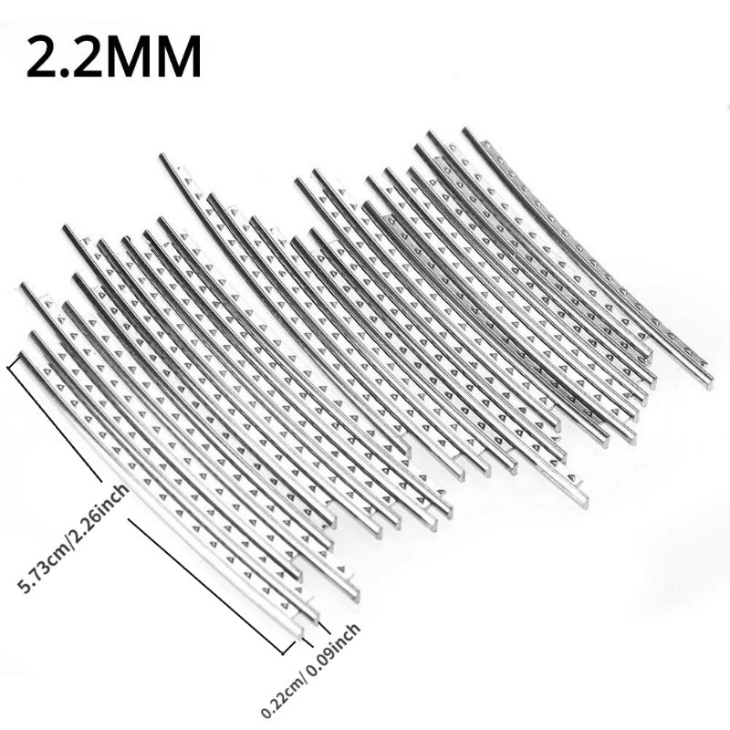 24-Piece Guitar Fret Wire Set — Four Crown Width Options