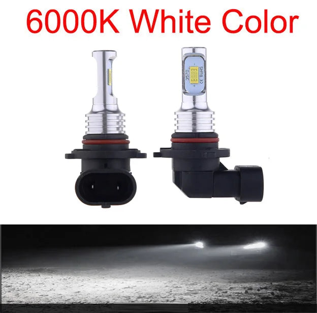 2 Stück Auto HB3 LED-Birnen 9005 9006 HB4 Scheinwerfer Nebellampe Lampe Licht 6000K Weiß Automobil Nebellampen Turbo Mini Lampe Hauptscheinwerfer