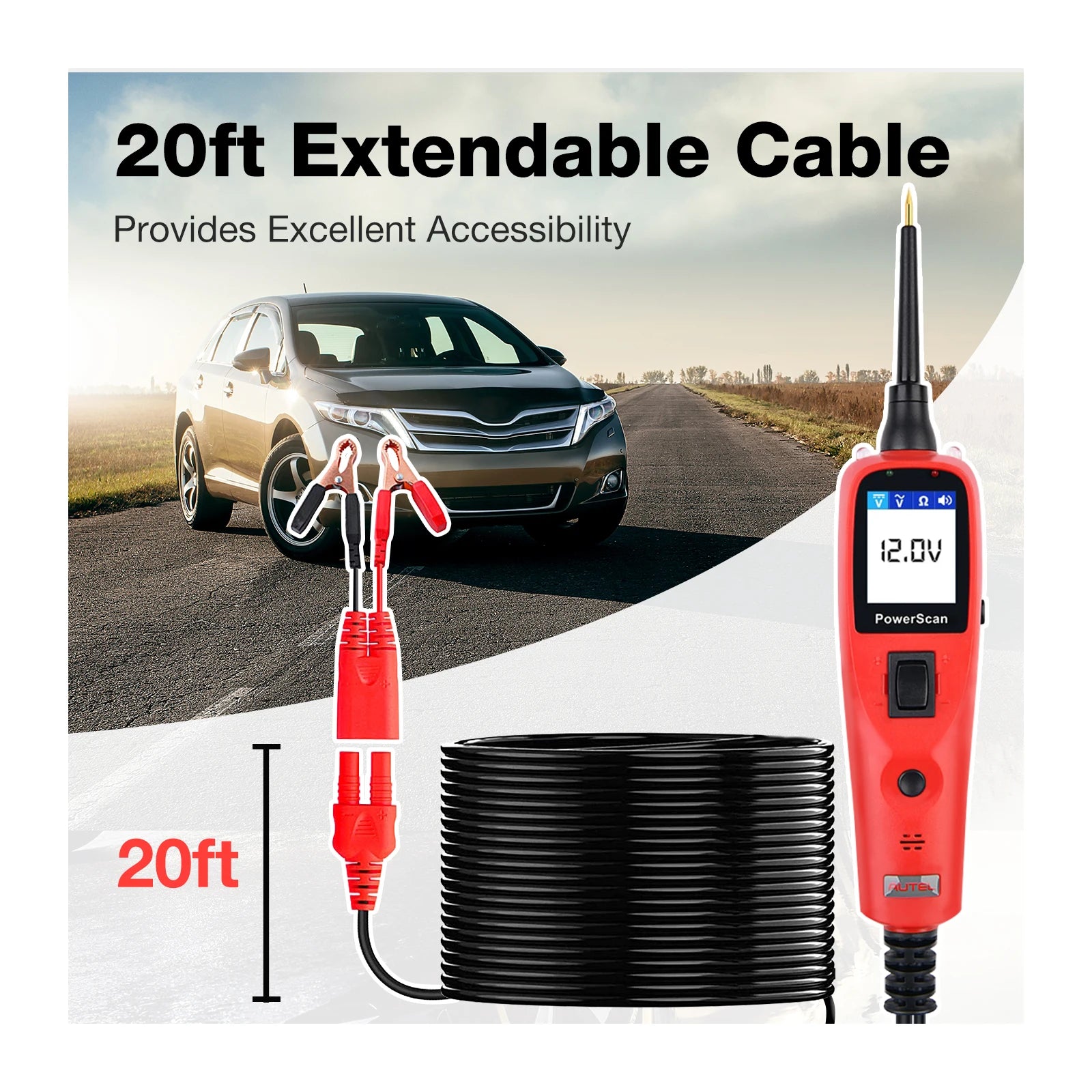 Autel PowerScan PS100 Circuit Tester 12V/24V Automotive Probe Kit