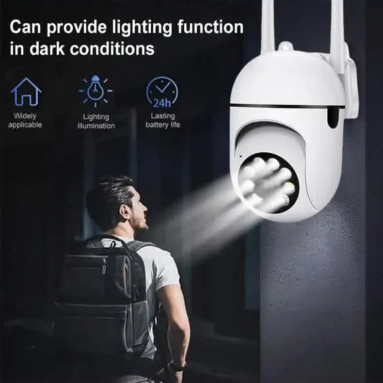 Smart Outdoor WiFi Security Camera 1080P Color Night Vision 2-Way Audio