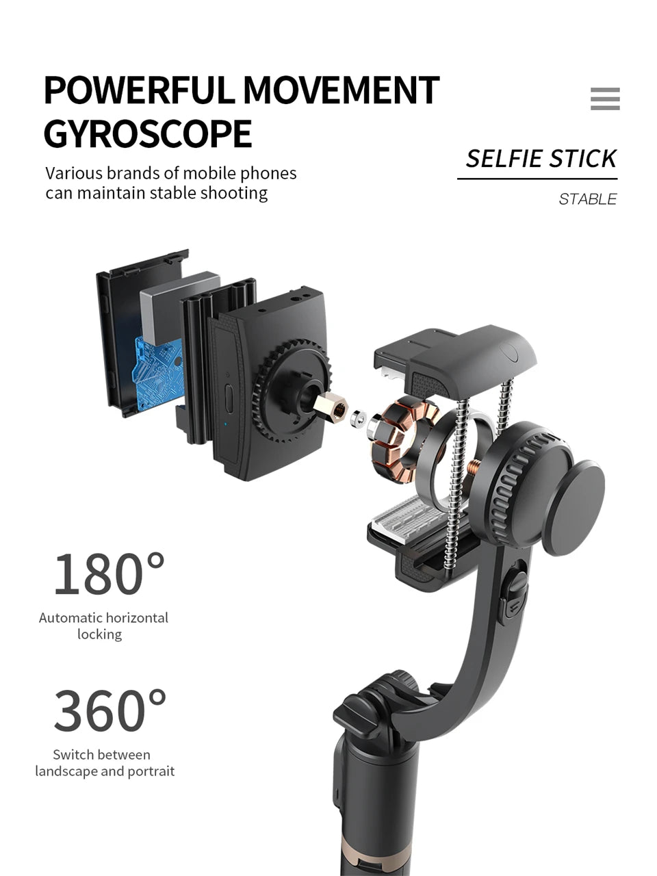 Q08 Smartphone Gimbal and Selfie Stand