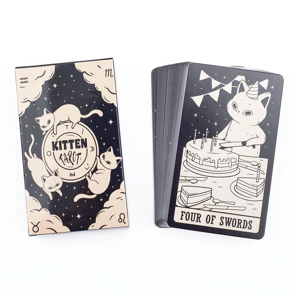 78 Card Deck Kitten Tarot Oracle Card Fate Divination Leisure Entertainment Family gatherings Tarot Card Game 