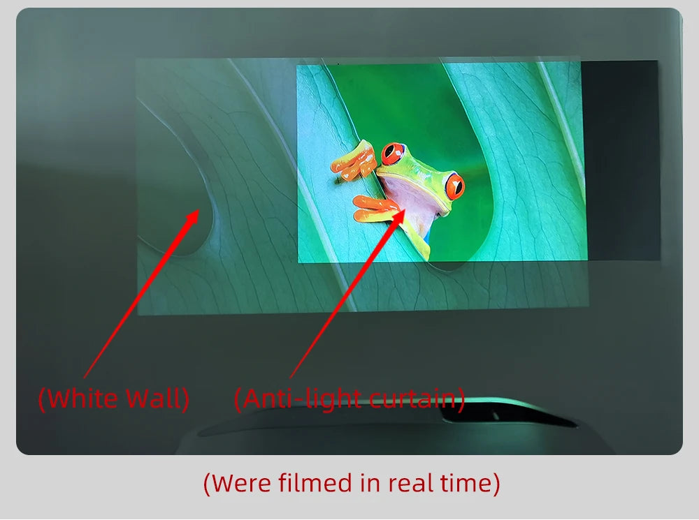 LEJIADA New 16:9 Anti-Light Easy Installation Free Projector Screen Metal Grey Portable ±30° Wide Viewing Angle Home 60-133 Inch