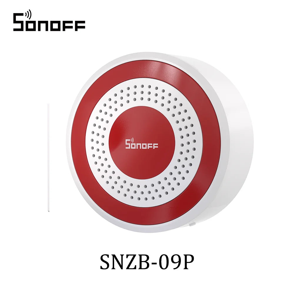 Sirena de interior Zigbee SONOFF SNZB-09P, alcance de 100 m