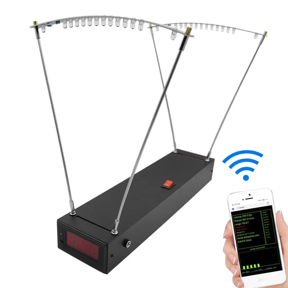 High Precision Chronograph 30-9999 FPS for Shooting Sports with Velocimetry Function for Slingshot and Bow Velocity Measurement