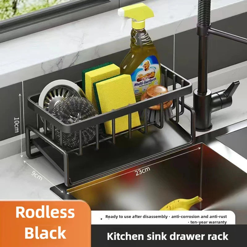 Kitchen Sink Sponge Rack, With or Without Rail