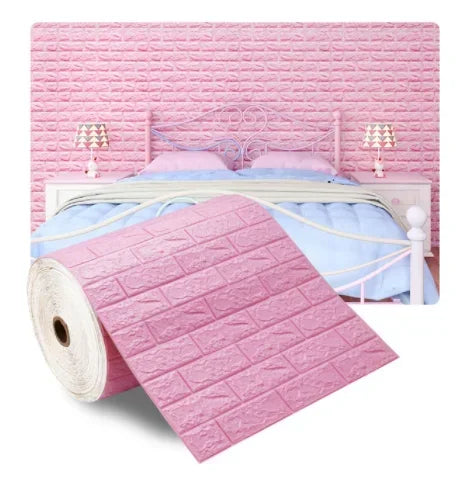 1/5/10m/Roll Retro 3D Wall Sticker Imitation Brick Plane Wall Sticker Furniture Stickers Wallpaper for Wall Living Room Kitchen 