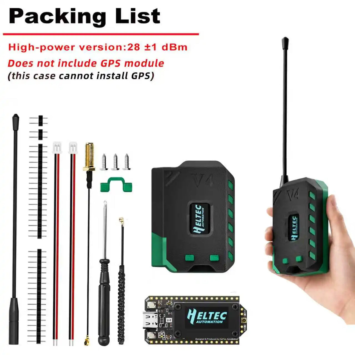 Heltec V4 Meshtastic WiFi LoRa 32 razvodna pločica kućište set meka antena ESP32 SX1262 sol energija BLE Low Power