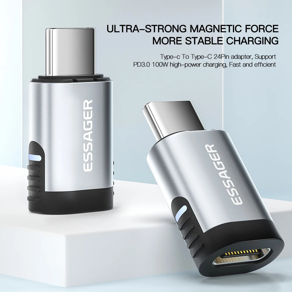 Adaptateur USB-C magnétique à 24 broches, 100W