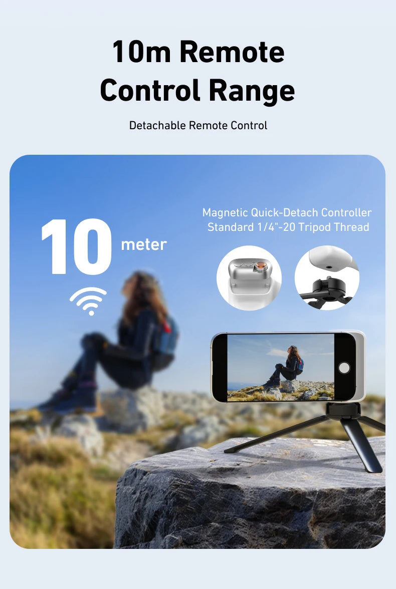 TELESIN Manyetik Telefon Kamera El Tutacağı Uzaktan Kumandalı