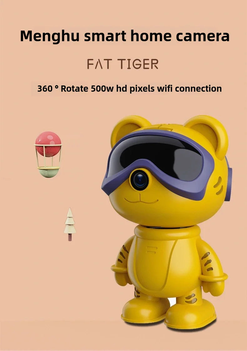 Caméra de surveillance intérieure sans fil 5MP WiFi Vision nocturne PTZ Son à deux voies Protection de sécurité HD Smart Home P6 Slite Robot Cam