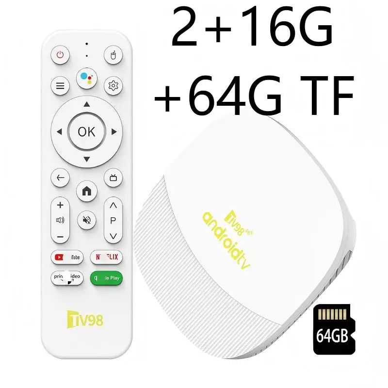 TV98 ATV Max Android 14 TV Box Allwinner H313 2GB 8GB Wifi 6 BT 8K 4K AV1 Full HD Smart Media Player Voice control Set Top Box