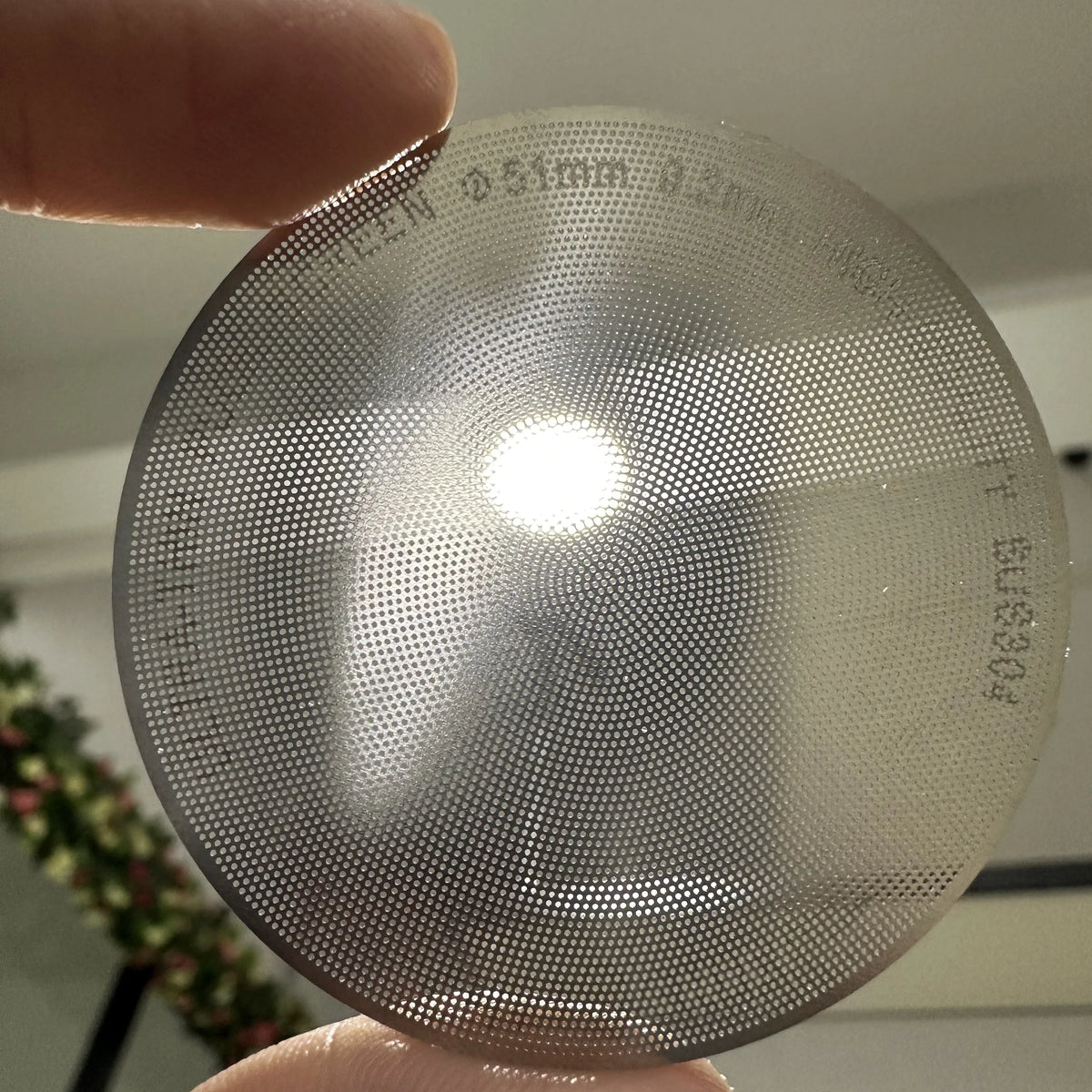 Rozsdamentes acél eszpresszó tömítő rostély — 0,8 mm