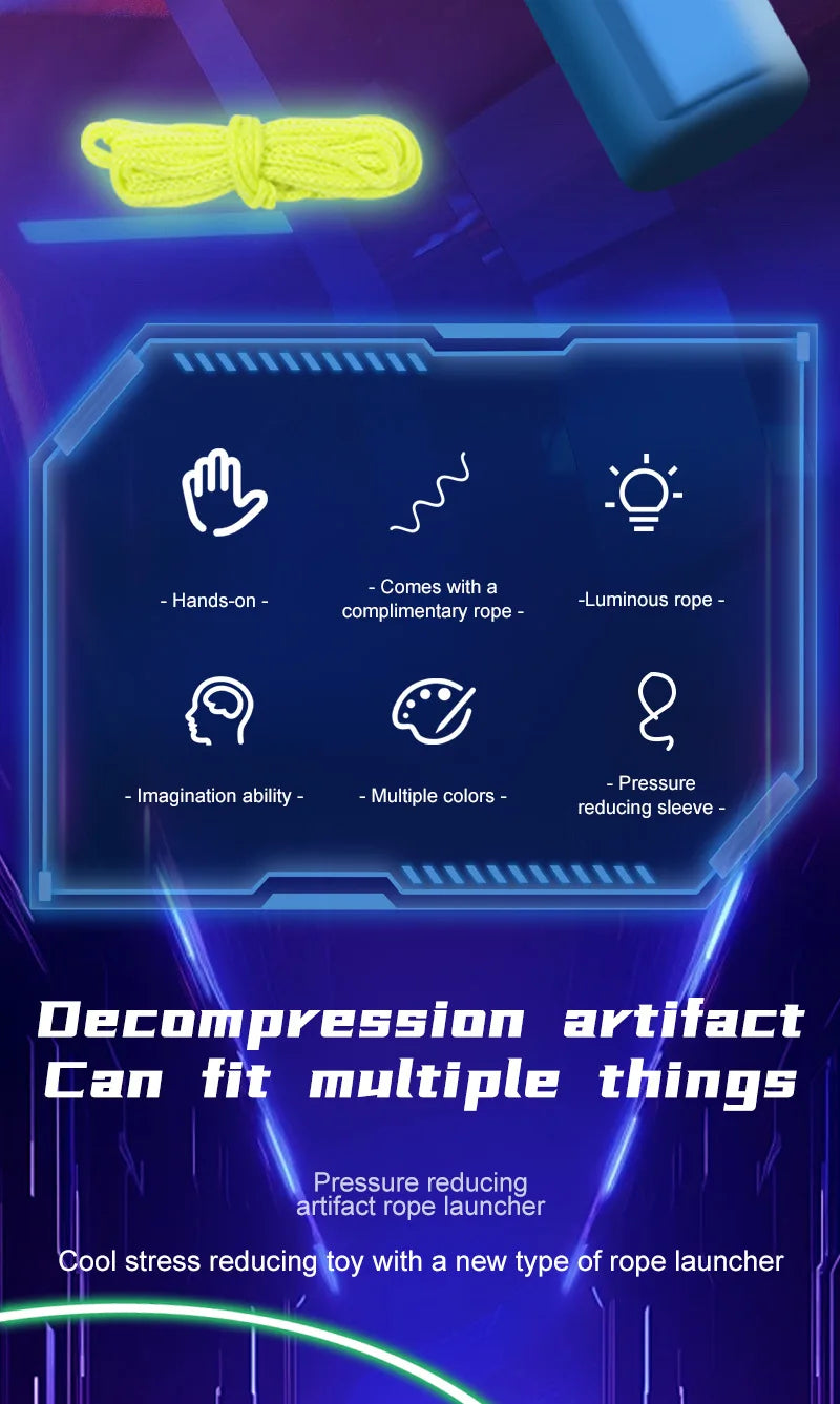 Reduce stress luminous rope outdoor toys  boys games party birthday gifts  juegos de viaje para niños parent-child interaction 