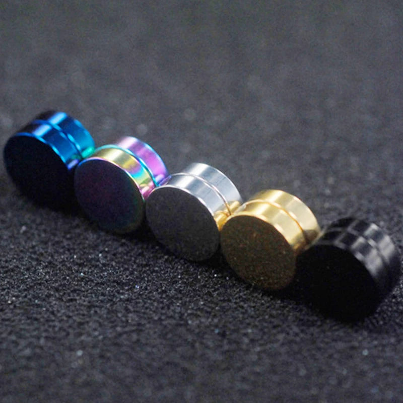 1Pair Fashion Magnetic Clip Ear Stud Non Piercing Earrings Fake Earrings Gift for Men Women Jewelry 