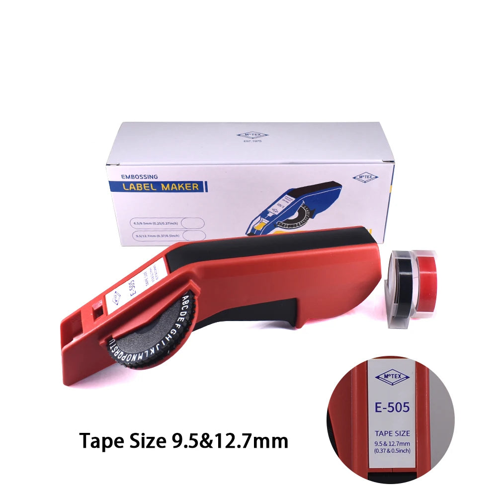 Manual Embossing Label Maker - Tape Bundle Options