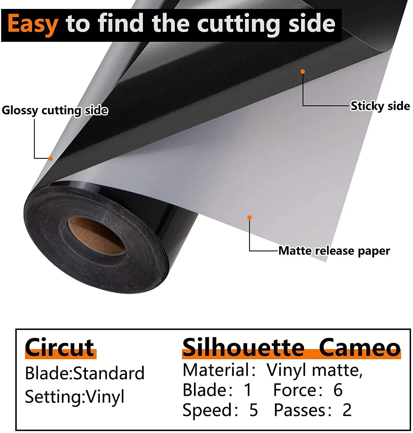 Glossy Permanent Adhesive Vinyl Roll for Crafts