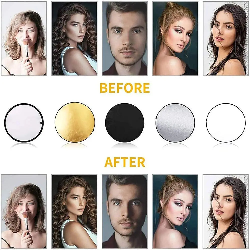 5-in-1 Folding Photography Reflector - Size Options