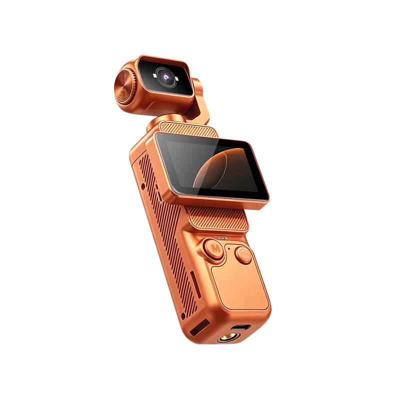 Pocket Action Camera with Rotating Lens
