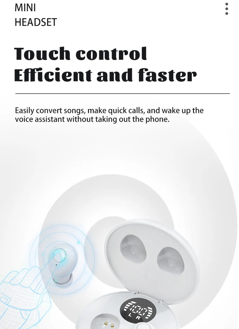Ultra Small Invisible Wireless Bluetooth Earbuds