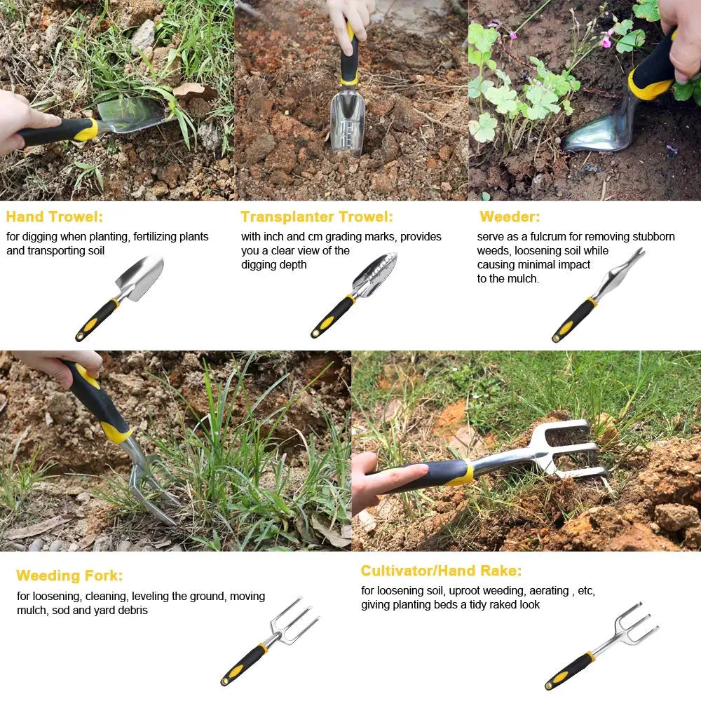 Garden Hand Tools, Individual or Five-Piece Set