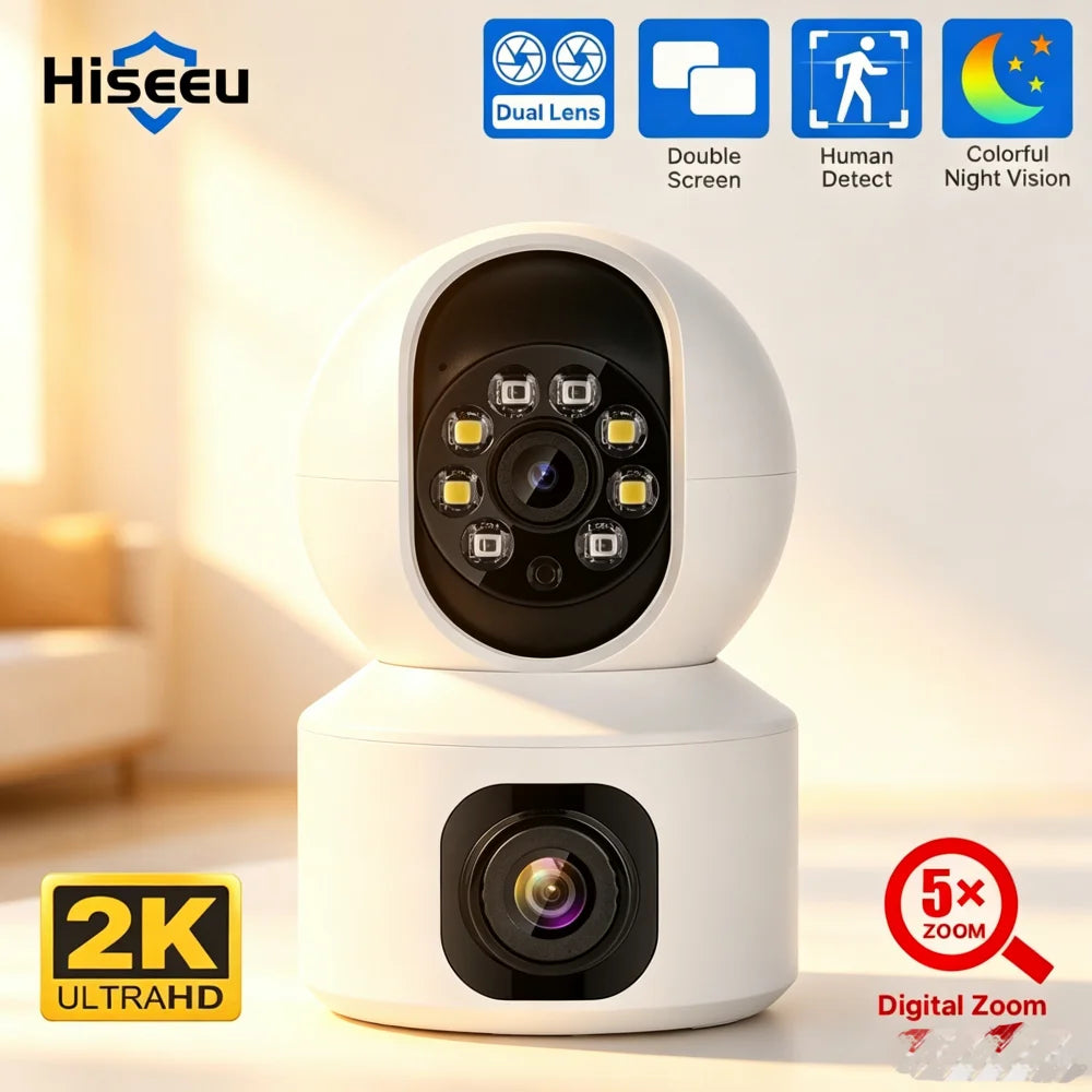 2K 4MP PTZ WiFi Security Camera with Two-Way Audio