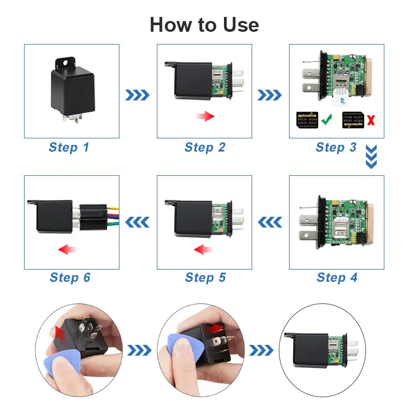 Transportador GPS Relay 4G para Veículo DK09 Status ACC Atualização de Trailer Deslocamento Vibração Alarme por SMS Corte de Óleo Rastreador 4G Localizador de Localização