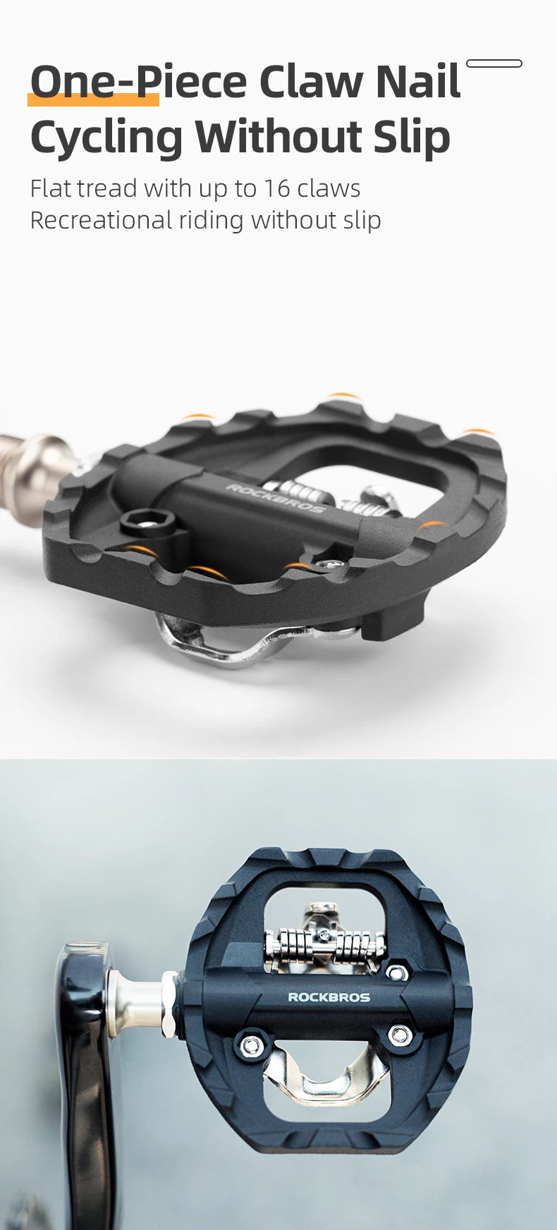 Dual-Purpose Bicycle Pedals with Sealed Bearings